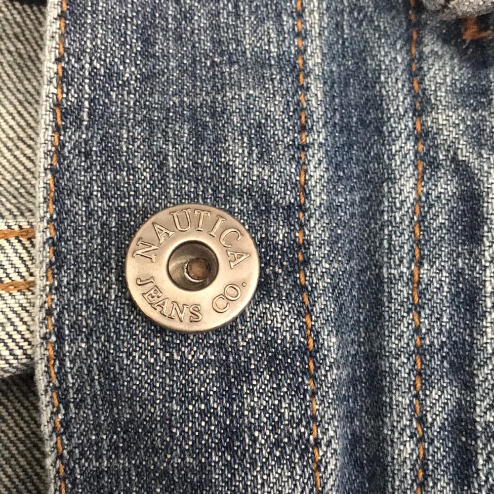 Nautica Jean Company jean blue jacket, buttons 100% cotton, size small - Picture 7 of 7